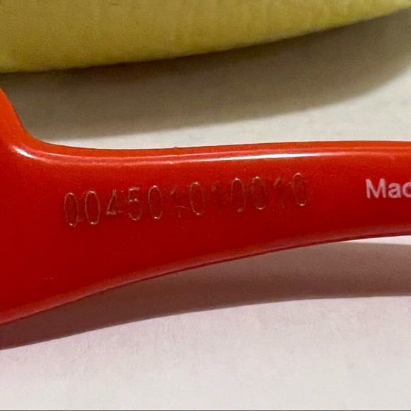 Authentic Emilio Pucci 59mm Geometric Sunglasses Shiny Orange/Mirror Lens - Picture 14 of 17